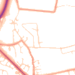 Daytime road noise heatmap for HU10 6EX
