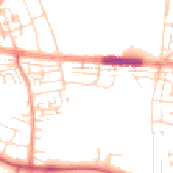Daytime road noise heatmap for HU10 6NH