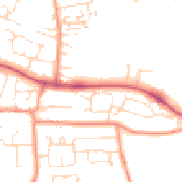 Daytime road noise heatmap for HU10 6TL