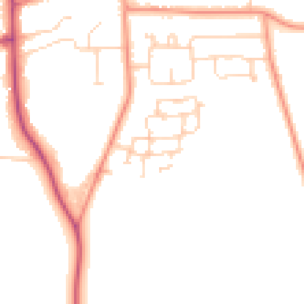 Daytime road noise heatmap for HU10 7DL