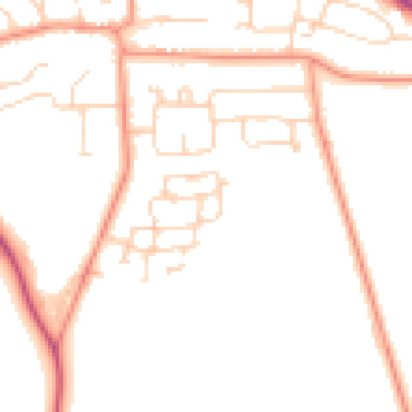 Daytime road noise heatmap for HU10 7EZ