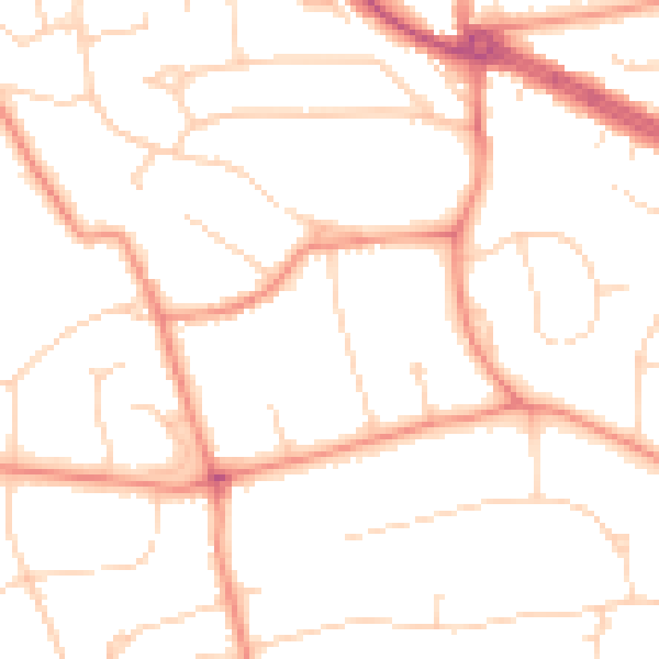 Daytime road noise heatmap for HU10 7QH