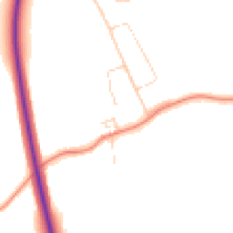 Daytime road noise heatmap for HU10 7SE