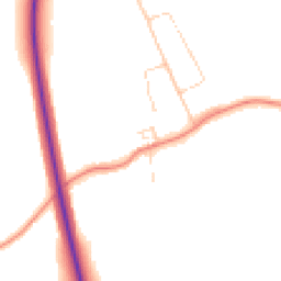 Daytime road noise heatmap for HU10 7SH