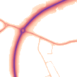 Daytime road noise heatmap for HU10 7TS