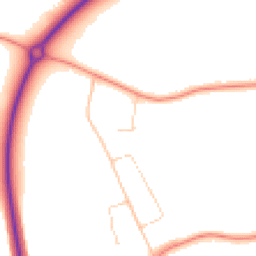 Daytime road noise heatmap for HU10 7TW