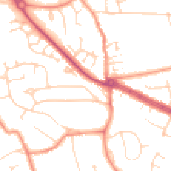 Daytime road noise heatmap for HU10 7UG