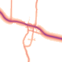 Daytime road noise heatmap for HU12 0AG