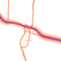 Daytime road noise heatmap for HU12 0BE