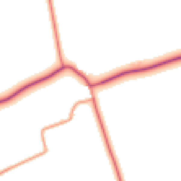 Daytime road noise heatmap for HU12 0BS