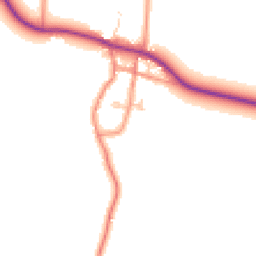 Daytime road noise heatmap for HU12 0DP