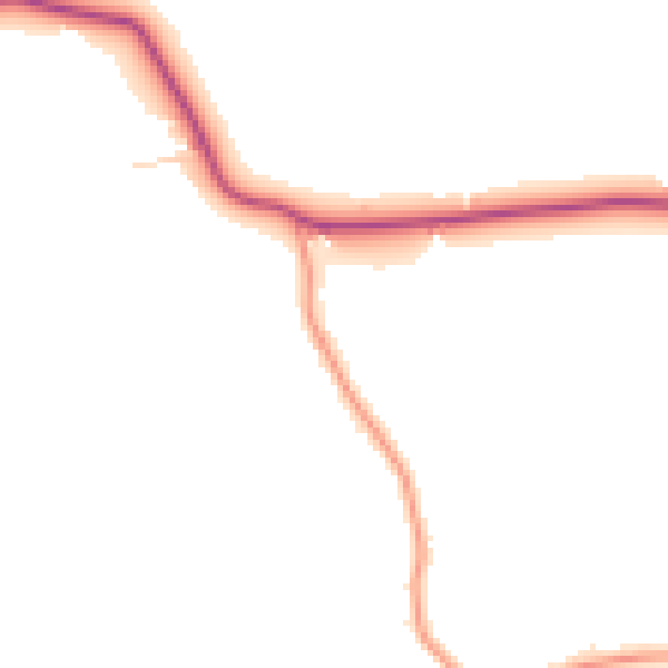 Daytime road noise heatmap for HU12 0DQ