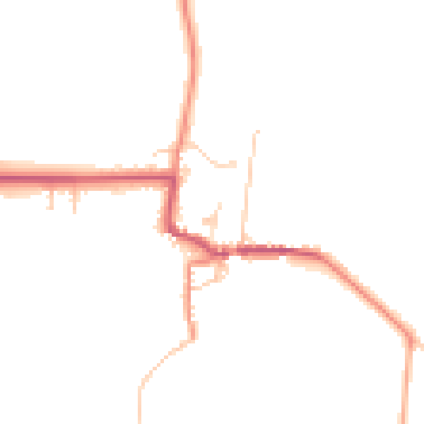 Daytime road noise heatmap for HU12 0TX