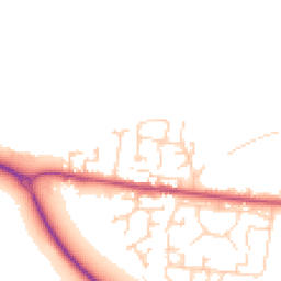 Daytime road noise heatmap for HU12 8FN