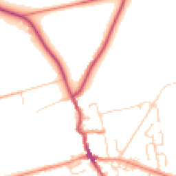 Daytime road noise heatmap for HU12 8FQ