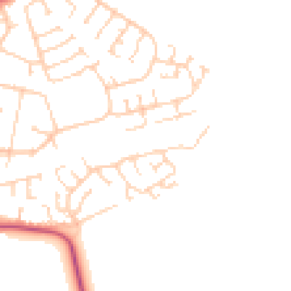 Daytime road noise heatmap for HU12 8GL