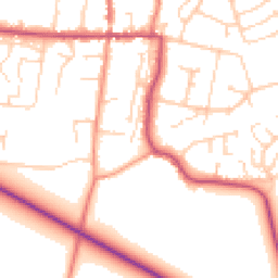 Daytime road noise heatmap for HU12 8GY