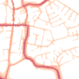 Daytime road noise heatmap for HU12 8ND