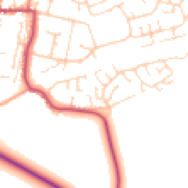 Daytime road noise heatmap for HU12 8PU