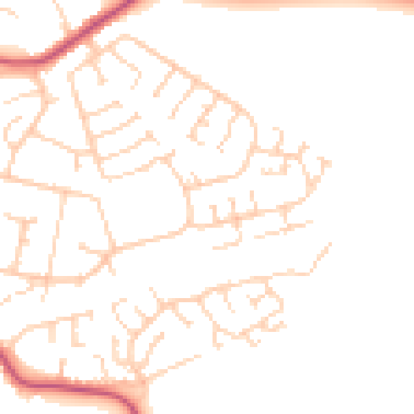 Daytime road noise heatmap for HU12 8QS