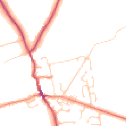 Daytime road noise heatmap for HU12 8SQ