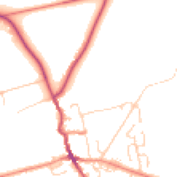 Daytime road noise heatmap for HU12 8WL