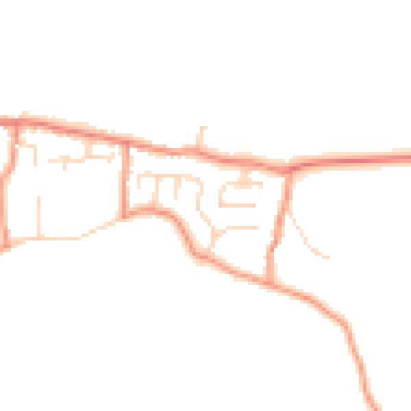 Daytime road noise heatmap for HU12 9AW