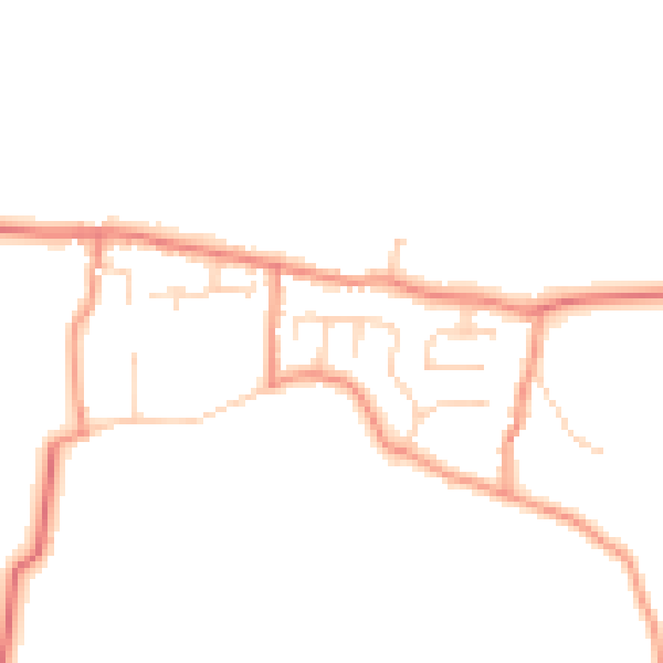 Daytime road noise heatmap for HU12 9DA