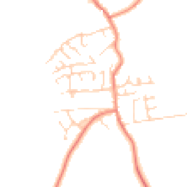 Daytime road noise heatmap for HU12 9EL
