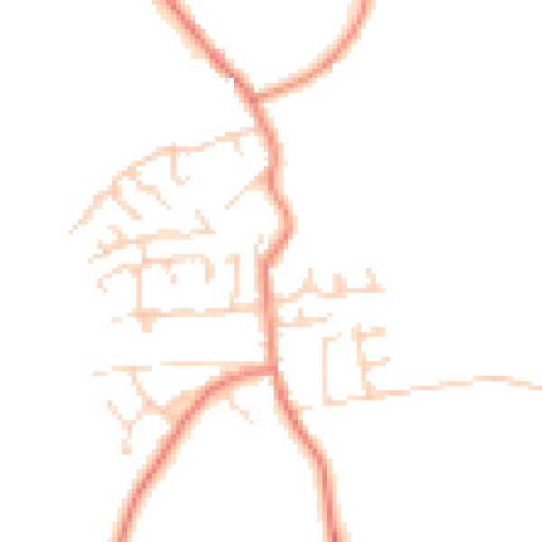 Daytime road noise heatmap for HU12 9EP