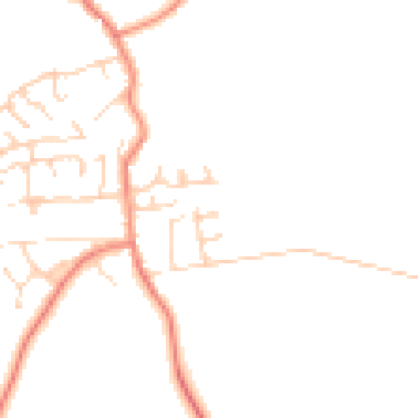 Daytime road noise heatmap for HU12 9FE