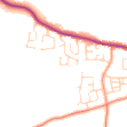 Daytime road noise heatmap for HU12 9LD