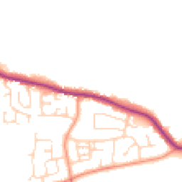Daytime road noise heatmap for HU12 9NB