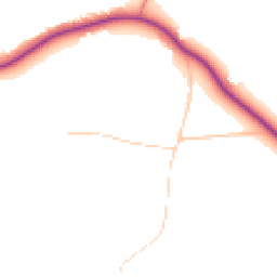 Daytime road noise heatmap for HU12 9NN