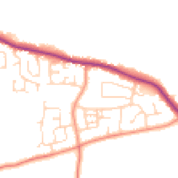 Daytime road noise heatmap for HU12 9PD