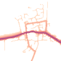 Daytime road noise heatmap for HU12 9RE