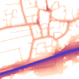 Daytime road noise heatmap for HU13 0BD