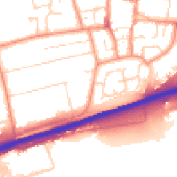 Daytime road noise heatmap for HU13 0BG