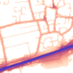 Daytime road noise heatmap for HU13 0BH