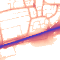 Daytime road noise heatmap for HU13 0BJ