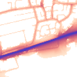 Daytime road noise heatmap for HU13 0BW