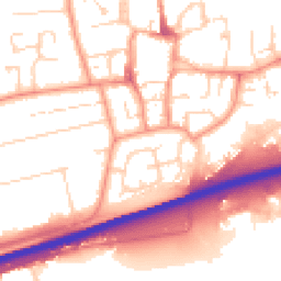 Daytime road noise heatmap for HU13 0BX