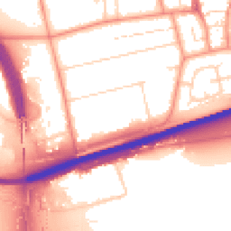 Daytime road noise heatmap for HU13 0DB