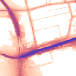 Daytime road noise heatmap for HU13 0DD