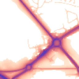 Daytime road noise heatmap for HU13 0DG