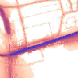 Daytime road noise heatmap for HU13 0EL