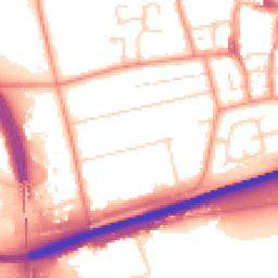 Daytime road noise heatmap for HU13 0EU