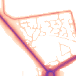 Daytime road noise heatmap for HU13 0FE