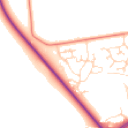 Daytime road noise heatmap for HU13 0GL