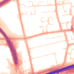 Daytime road noise heatmap for HU13 0HU